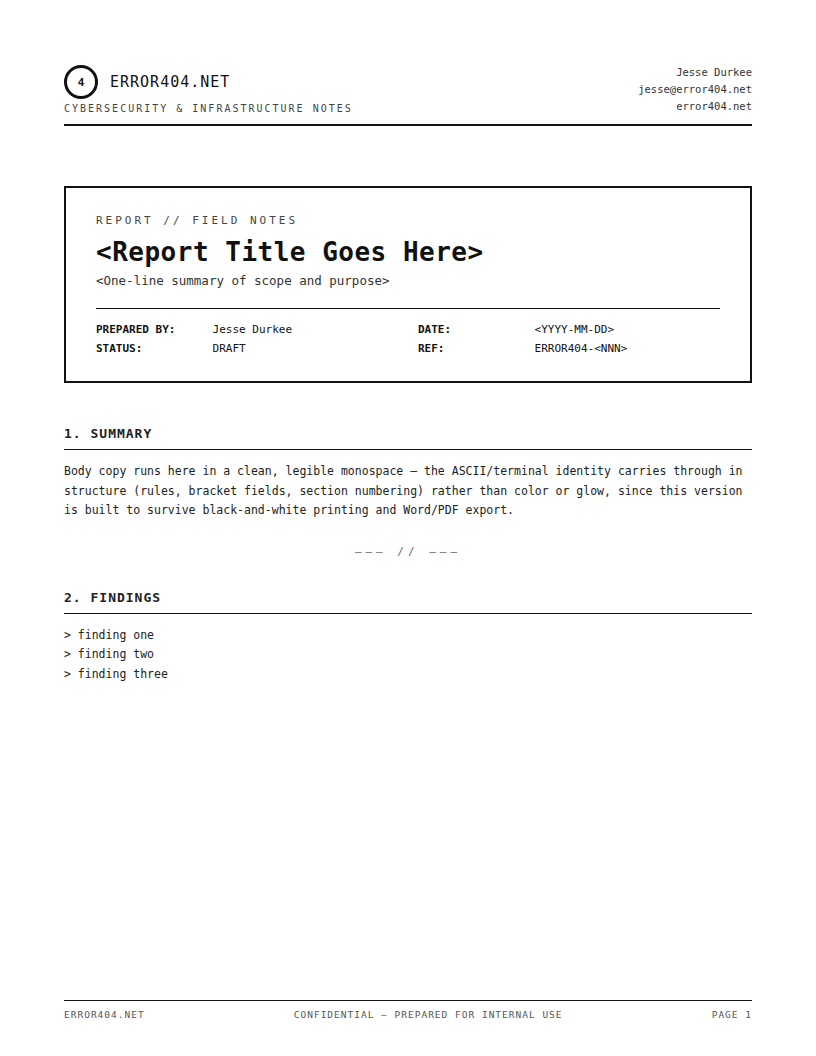 Print/corporate letterhead mockup